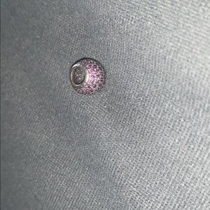 Sterling Silver Pavé Lights Charm, Purple CZ